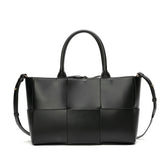 Woven Smooth Leather Tote Bag